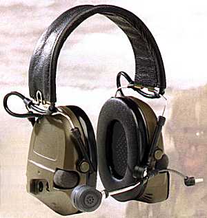 ComTac Ballistic Headset with a boom mic installed